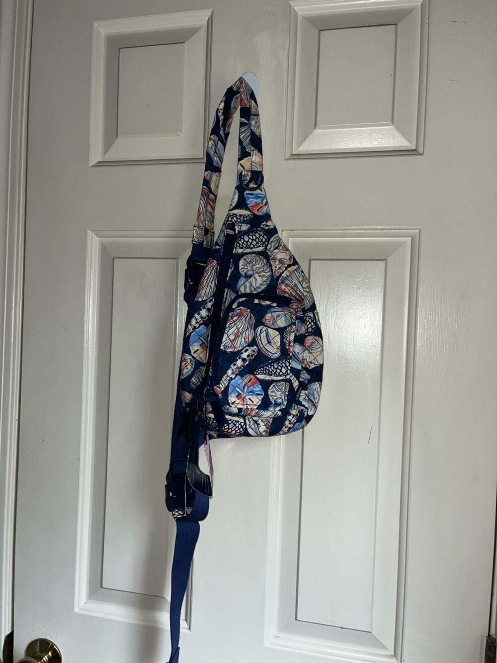 Vera Bradley Cotton ReImagined Mini Sling Backpack in Morning Shells